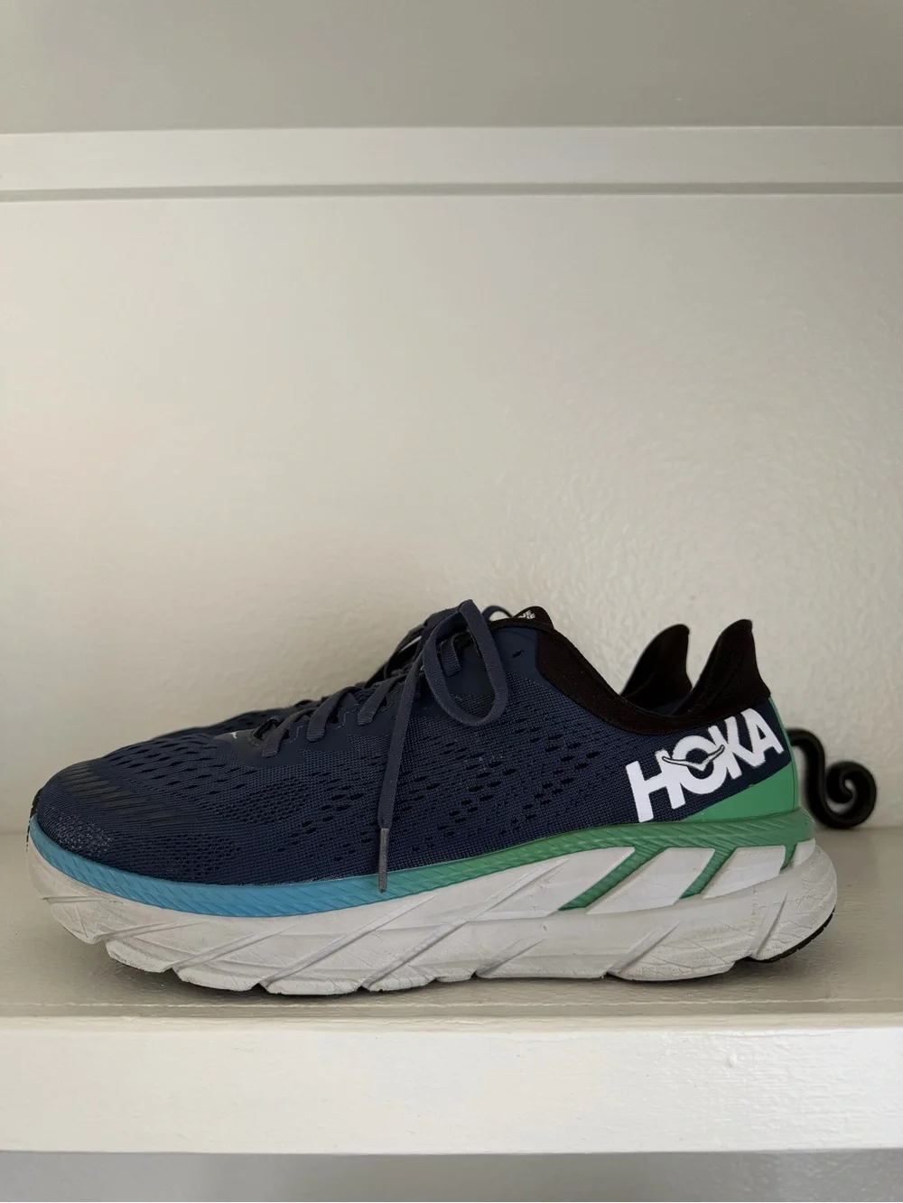 Hoka One One Clifton 7 1110508 MOAN Blue Green MEN Running Shoes- SZ 11
